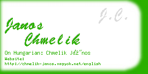 janos chmelik business card